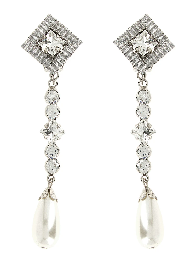 Silver Plastic Earrings