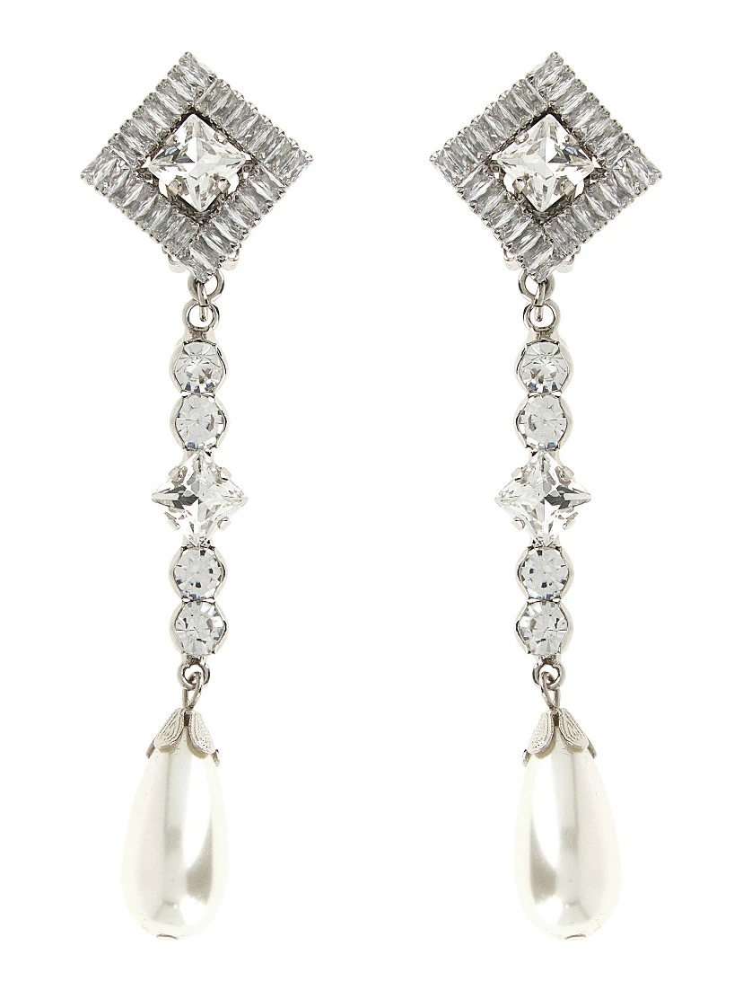 Silver Plastic Earrings