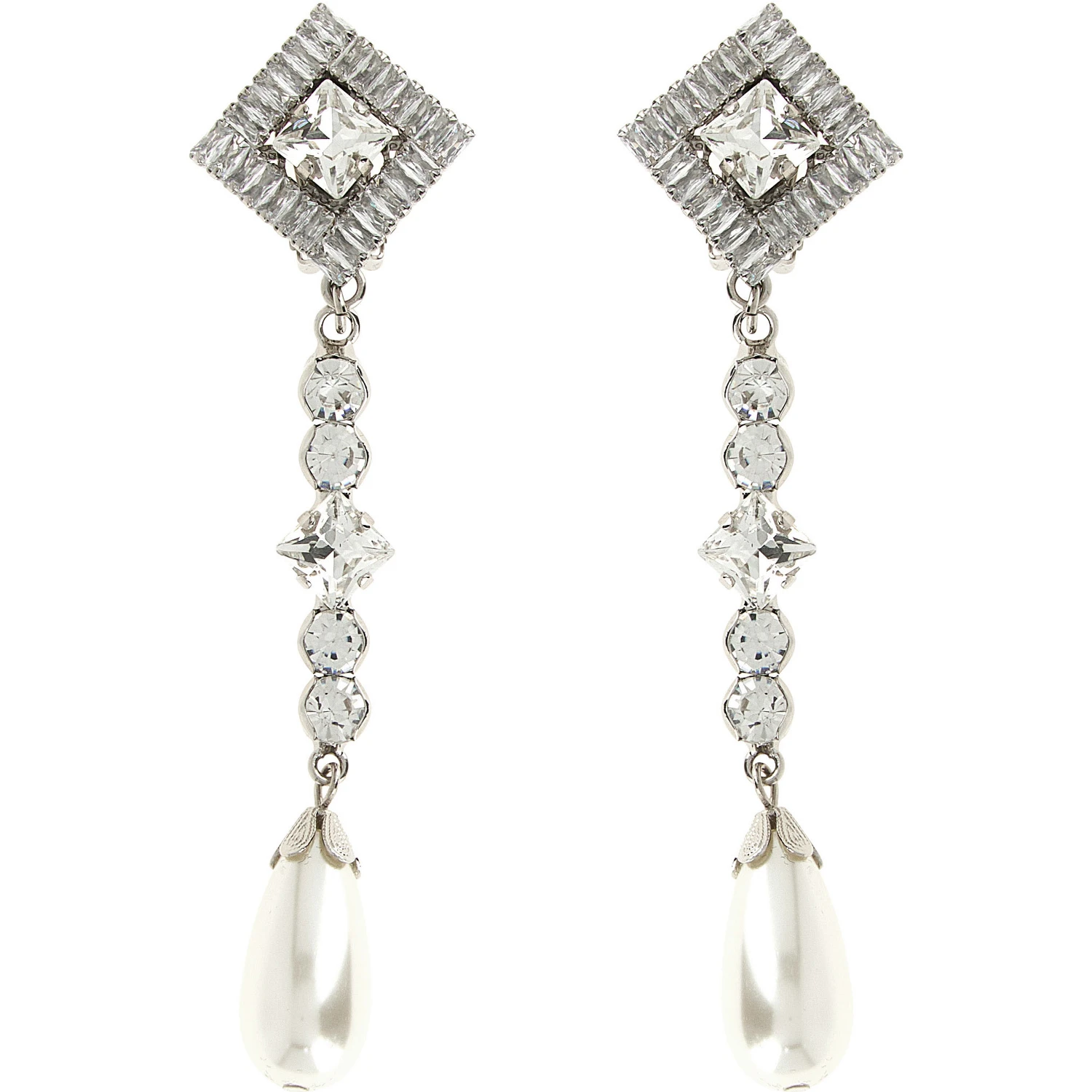 Silver Plastic Earrings