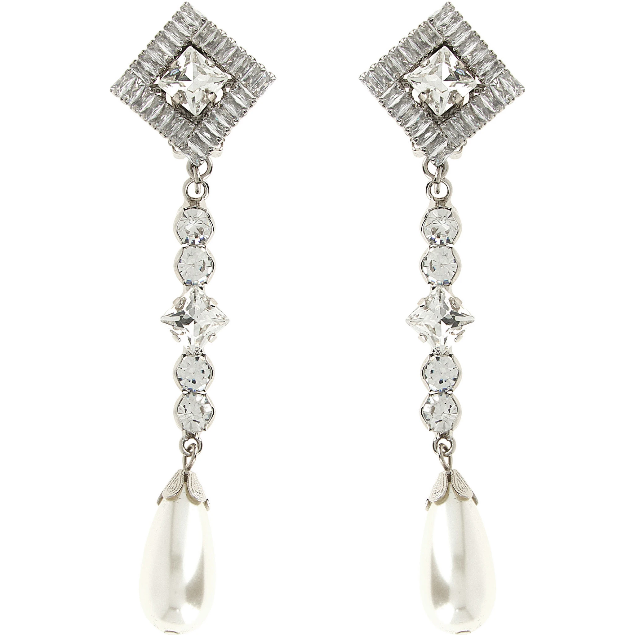 Silver Plastic Earrings