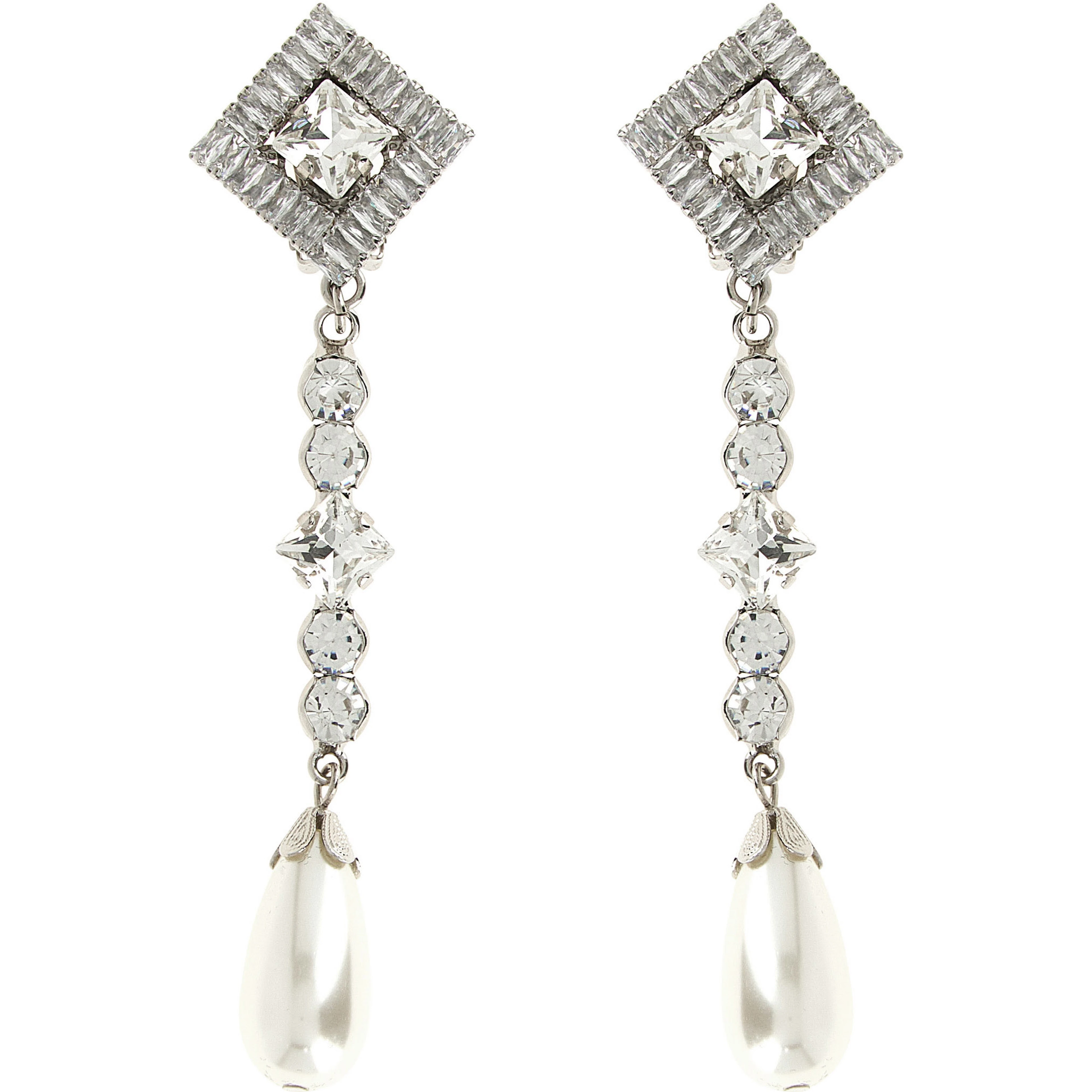 Silver Plastic Earrings