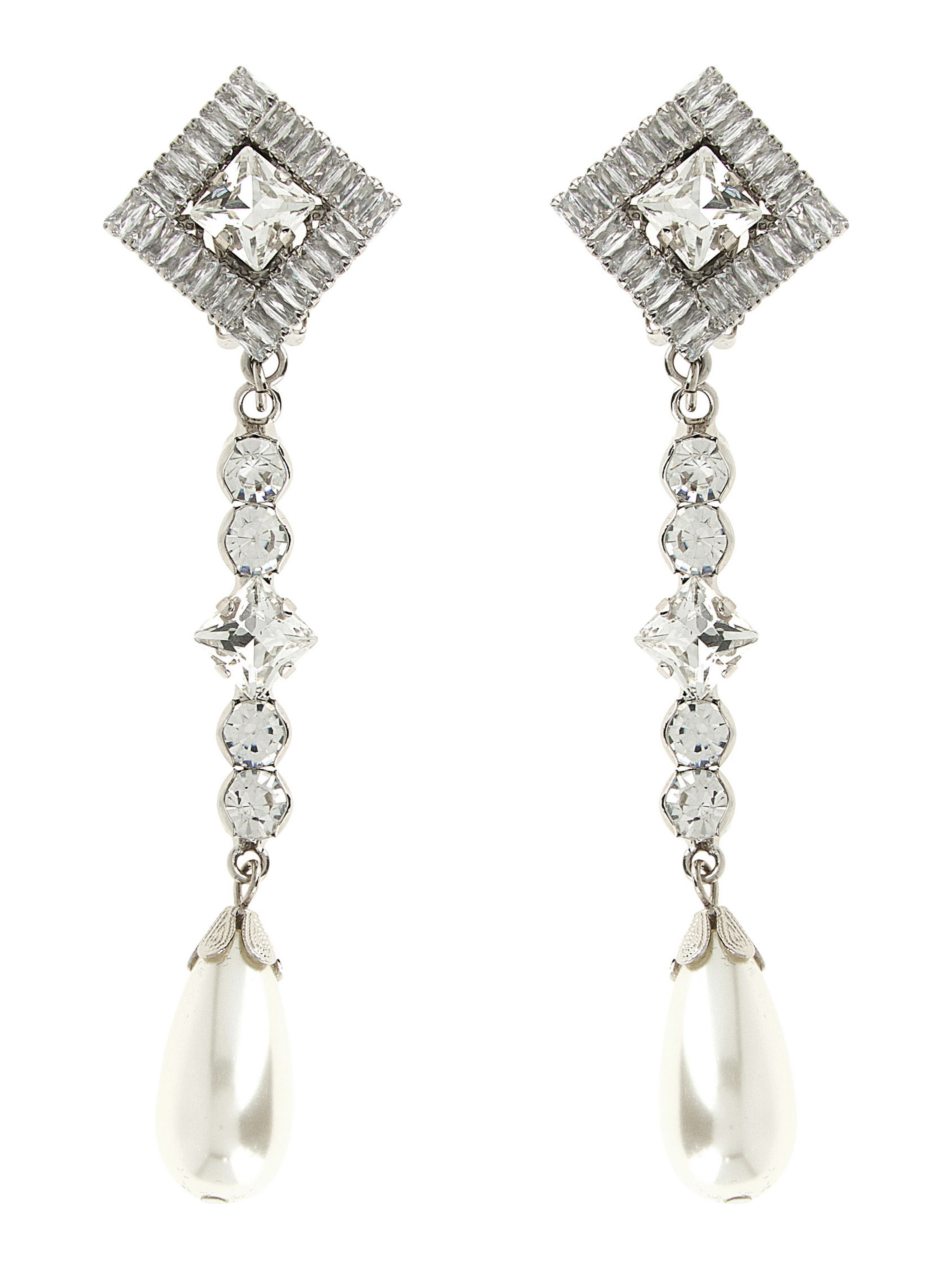 Silver Plastic Earrings