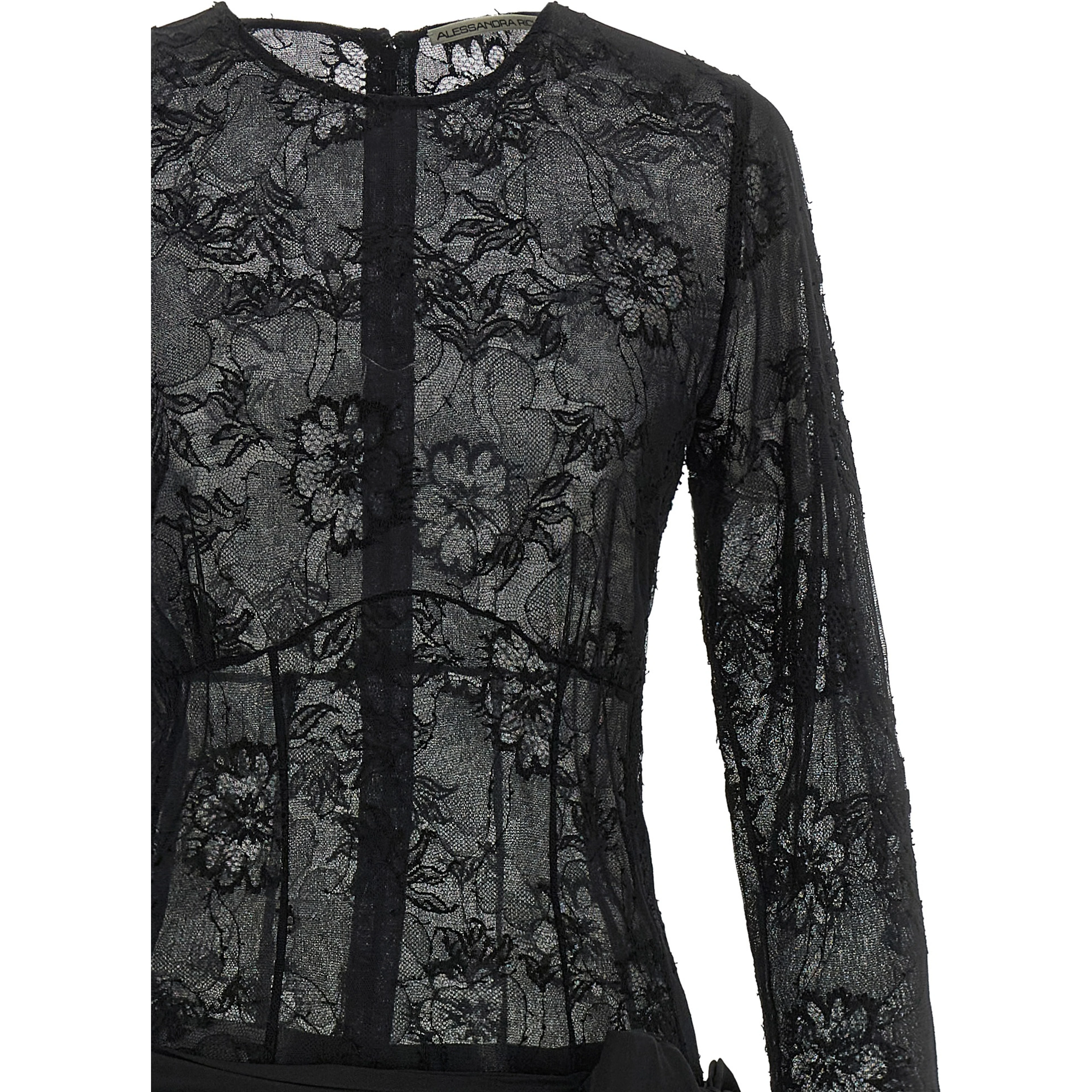 Black Viscose Long Dress