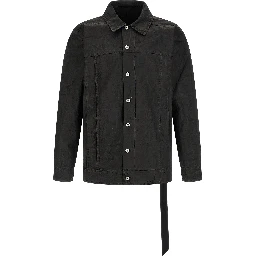 Black Cotton Denim Jacket