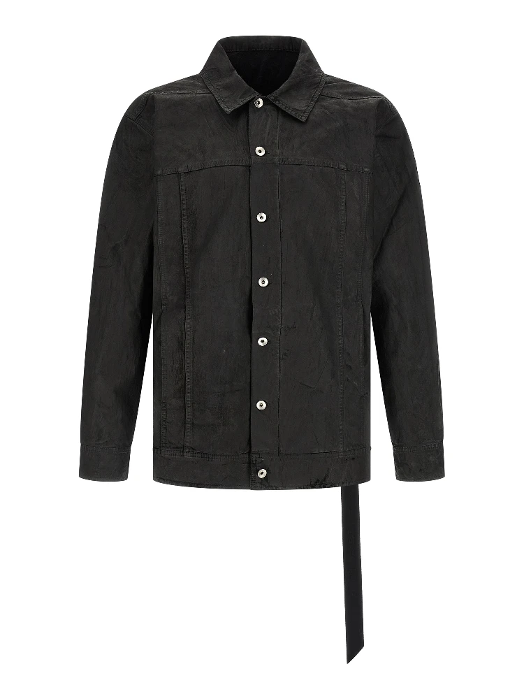 Black Cotton Denim Jacket