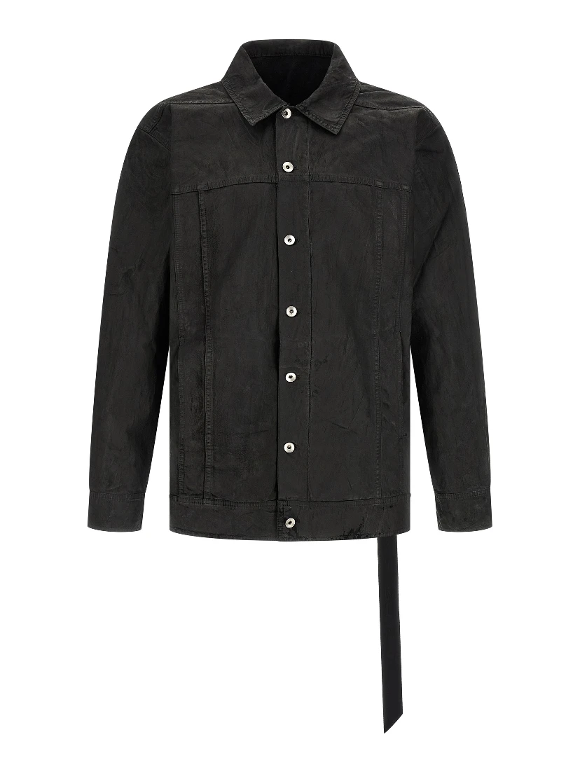 Black Cotton Denim Jacket