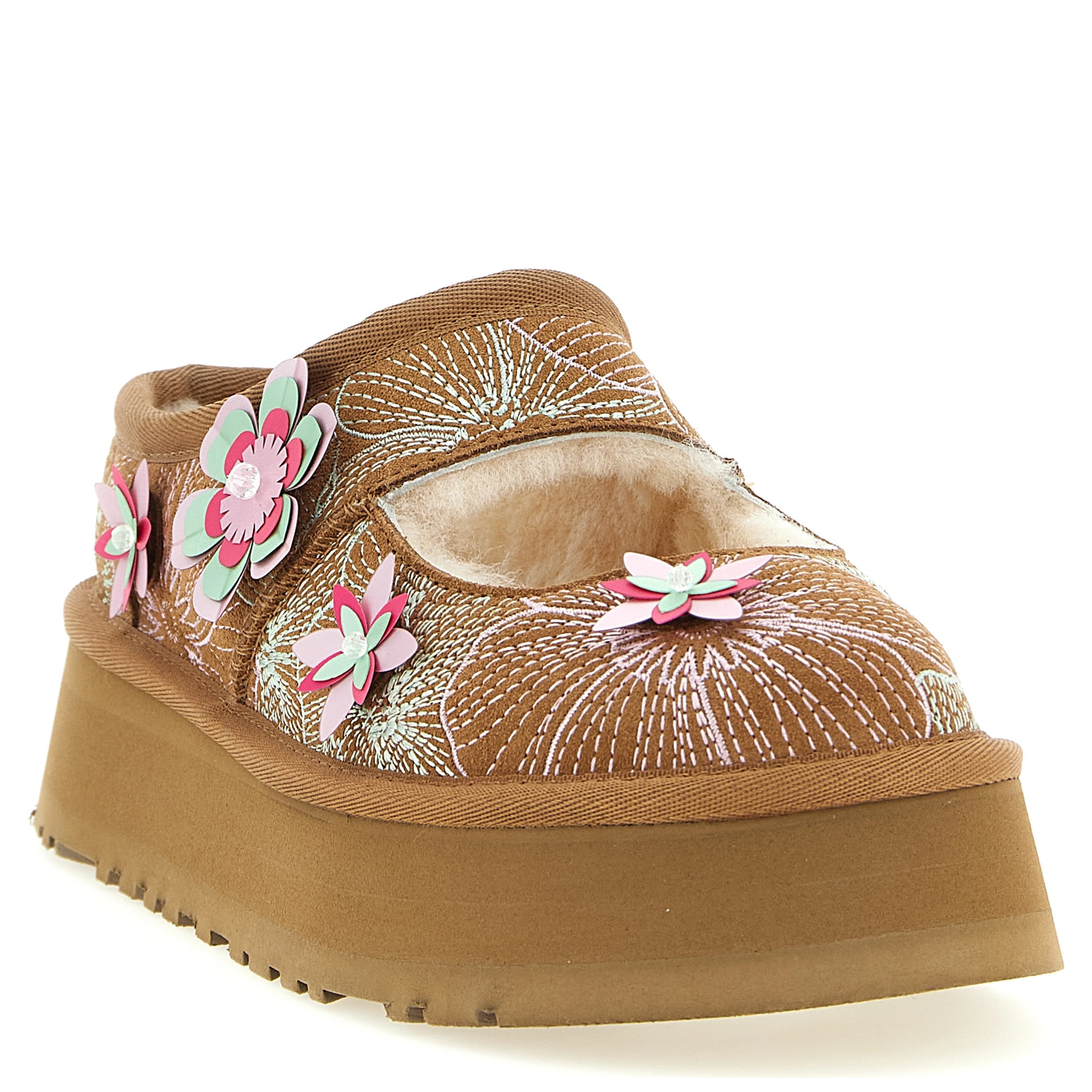 Multicolor Leather Flats