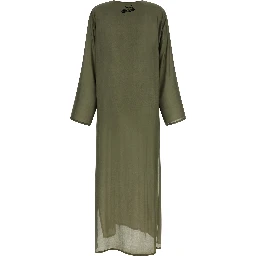Bicolor Silk Long Dress