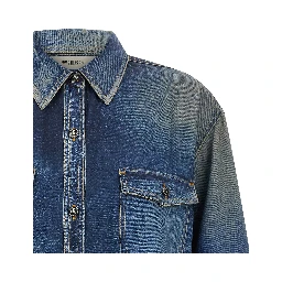 Blue Polyester Blouse