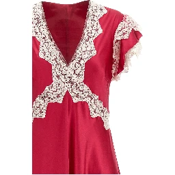 Fuchsia Viscose Long Dress