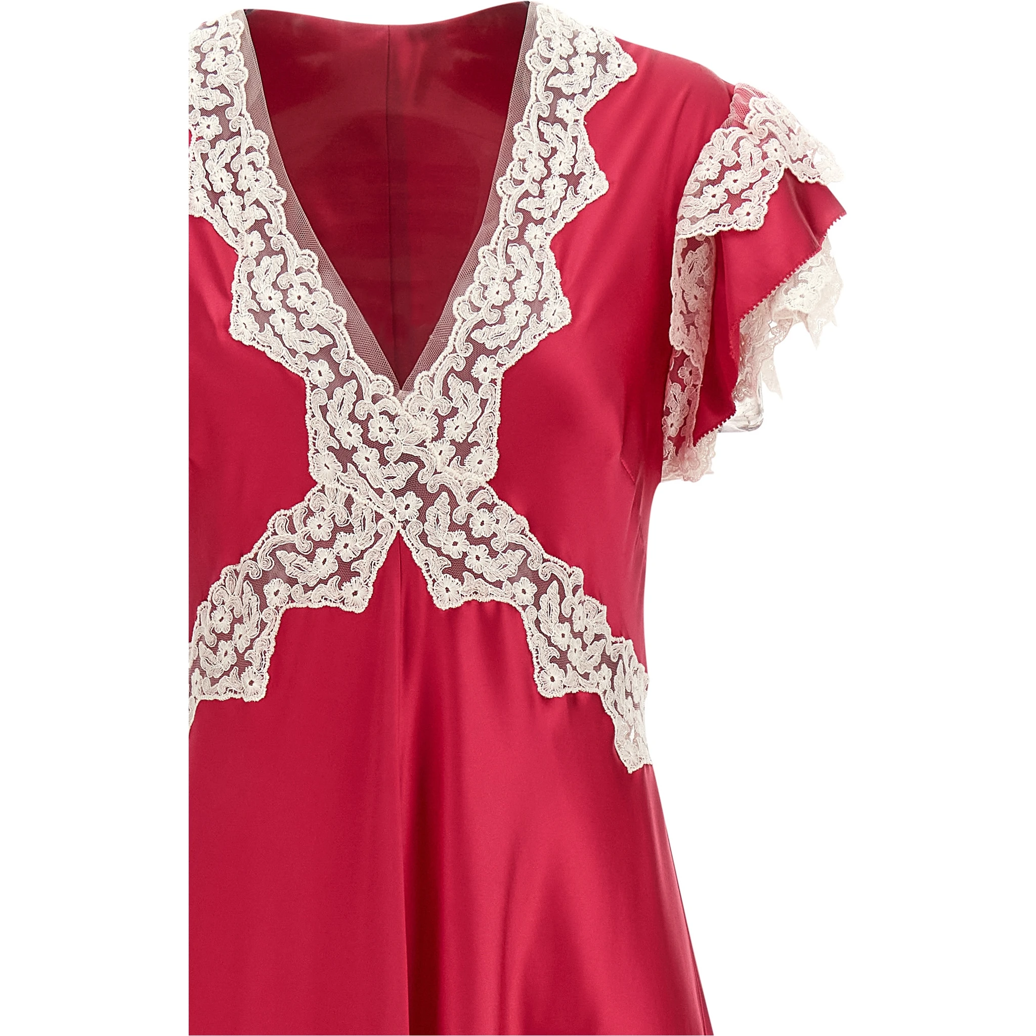 Fuchsia Viscose Long Dress