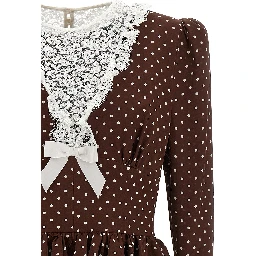 Brown Silk Midi Dress