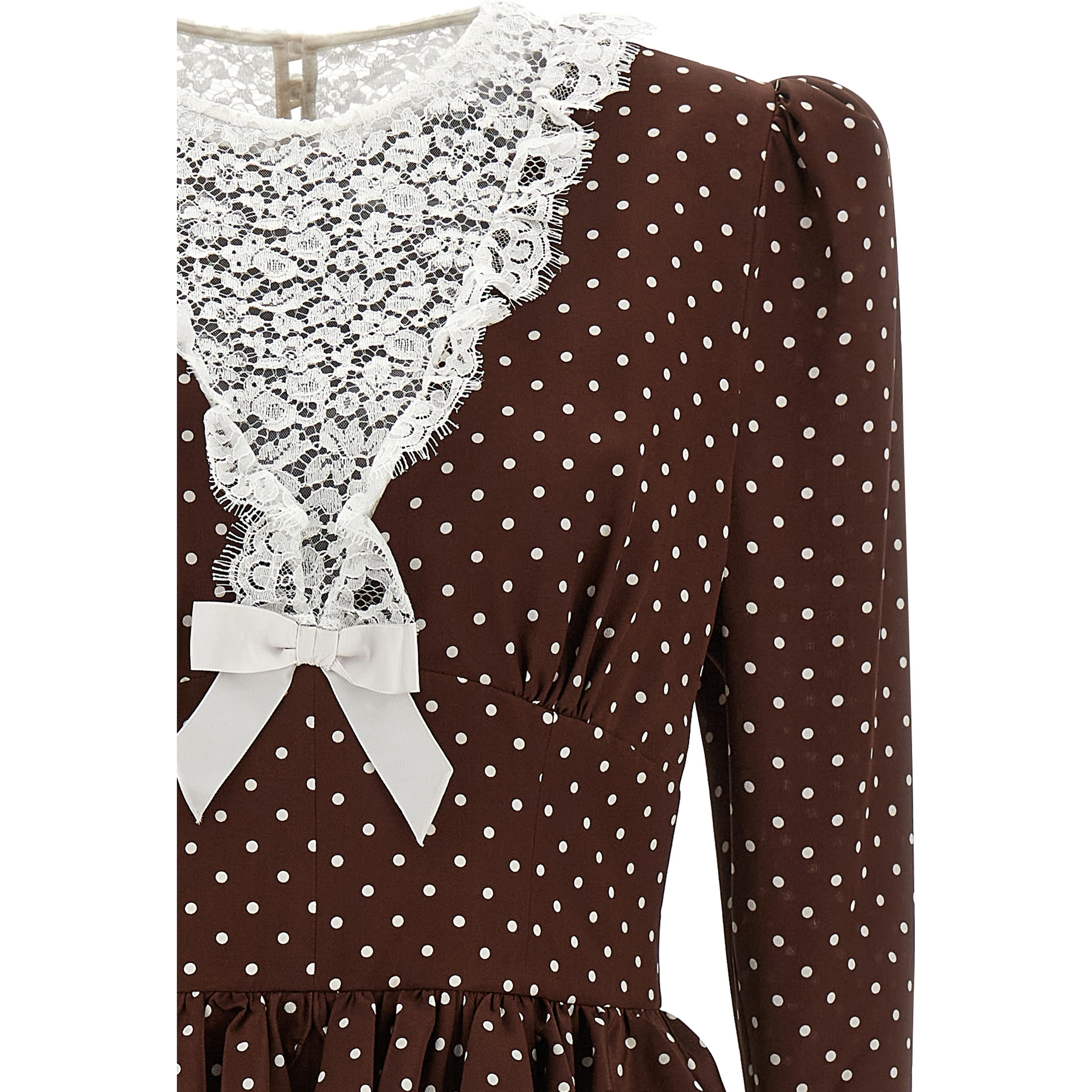 Brown Silk Midi Dress