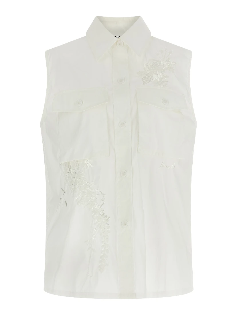 White Polyamide Blouse