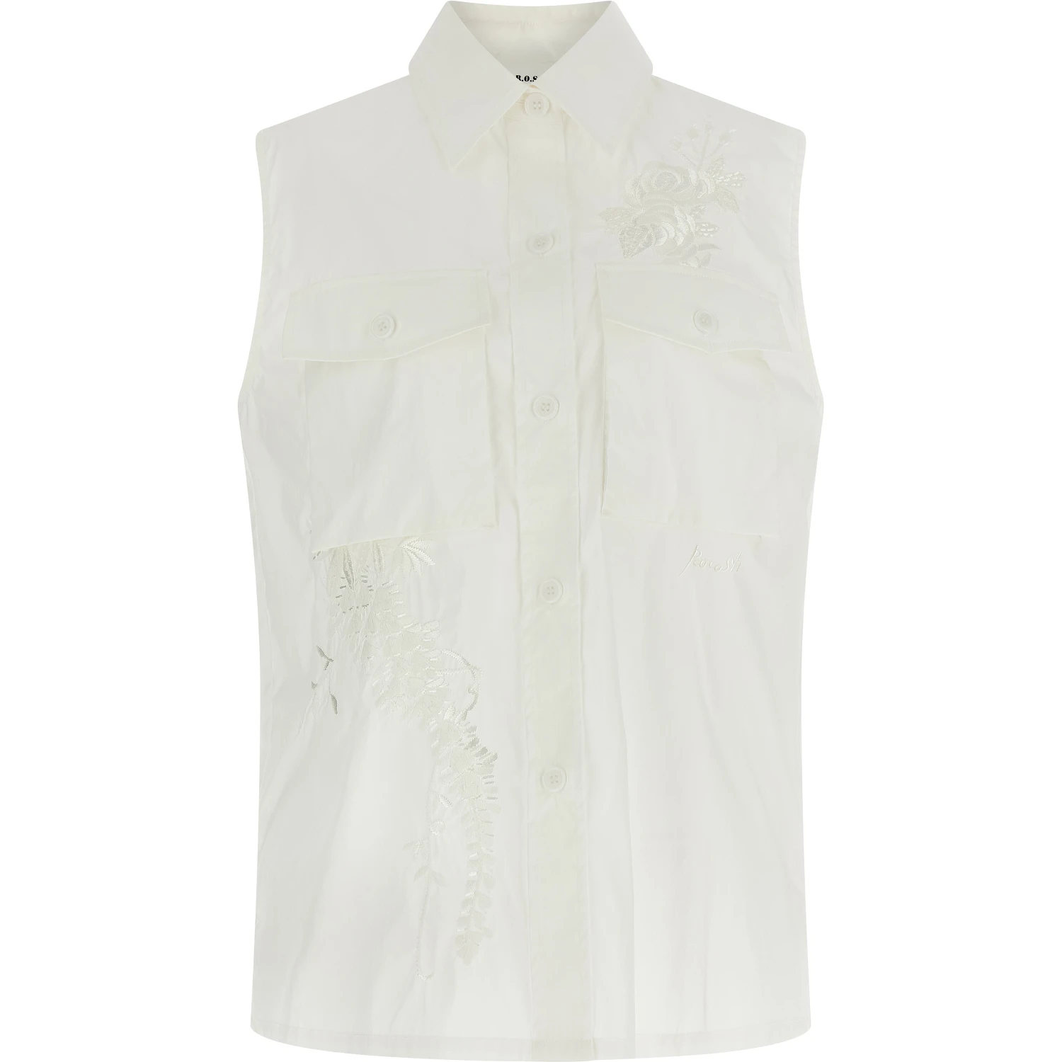 White Polyamide Blouse