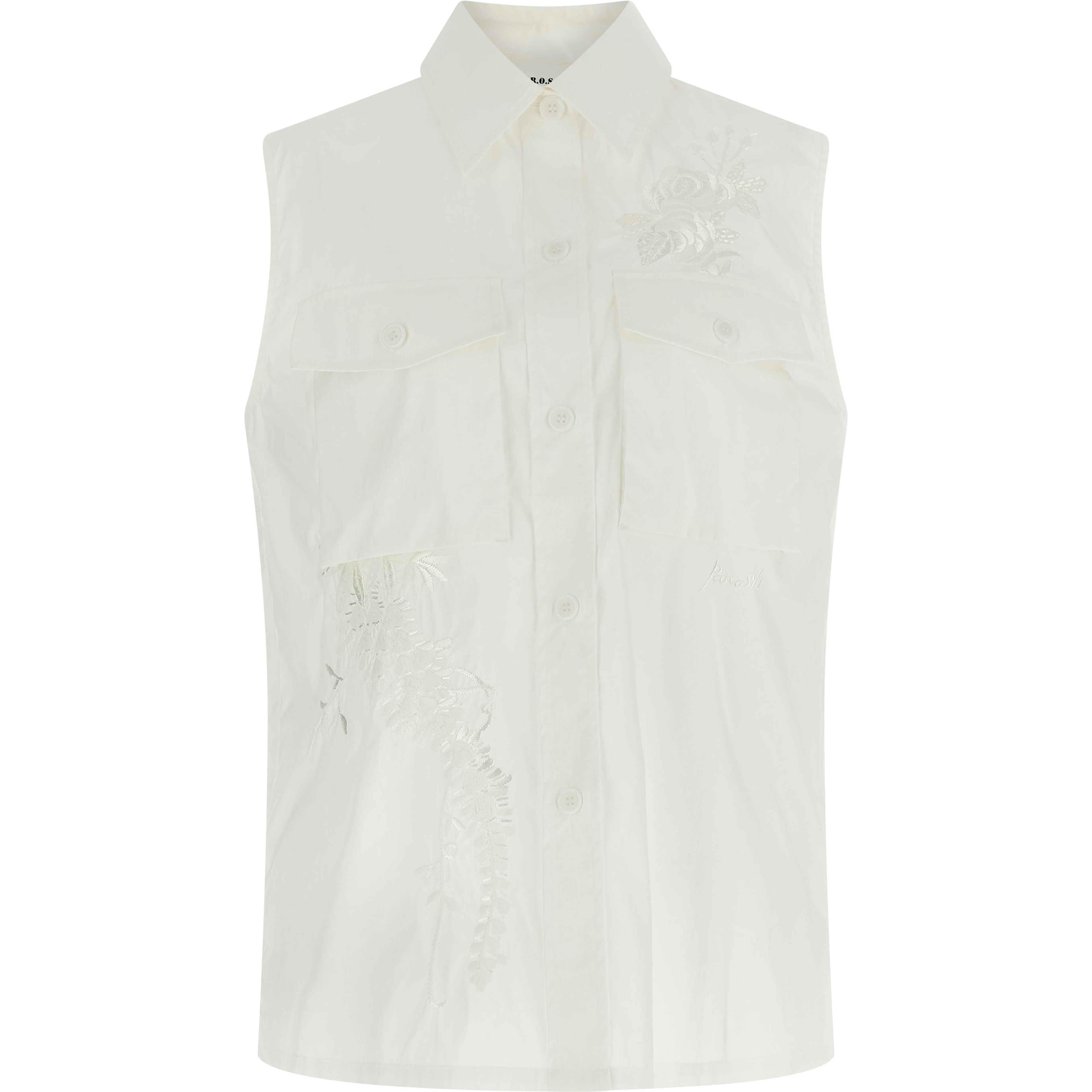 White Polyamide Blouse