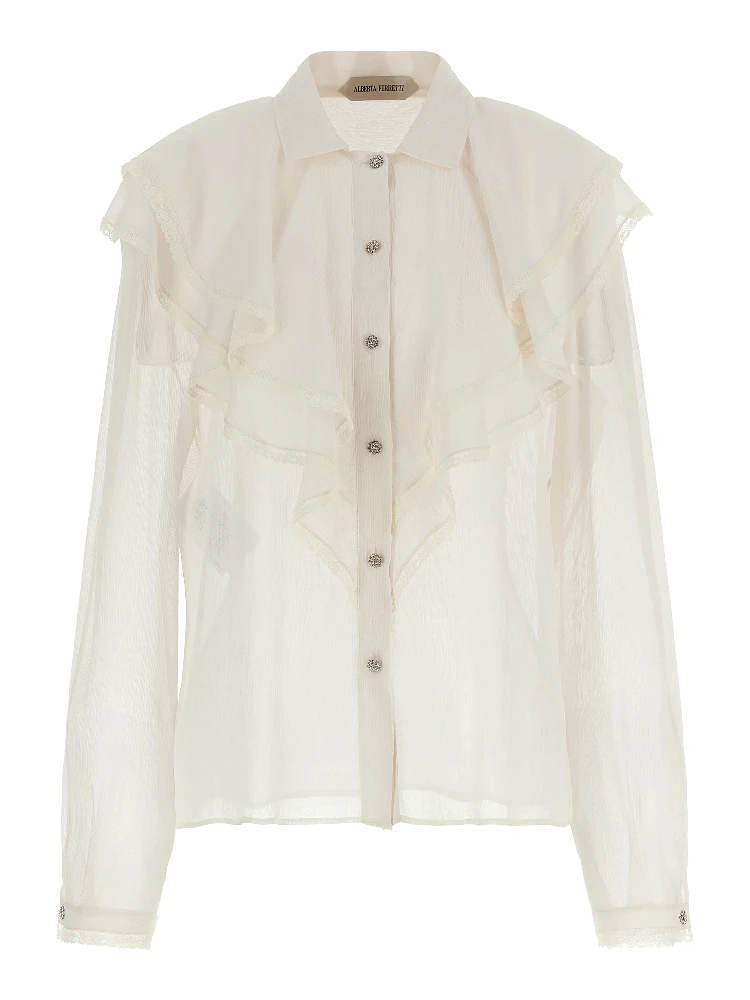 Beige Acetate Blouse
