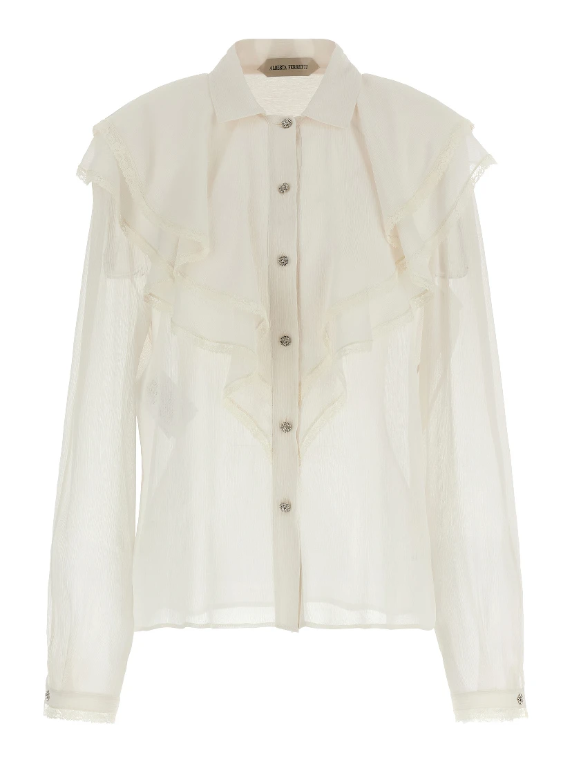 Beige Acetate Blouse