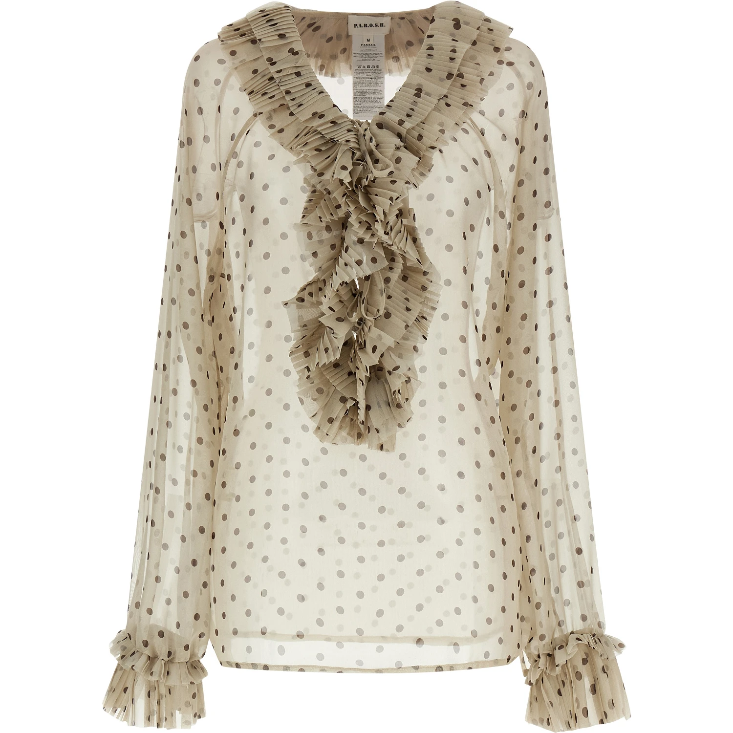 Beige Polyester Blouse