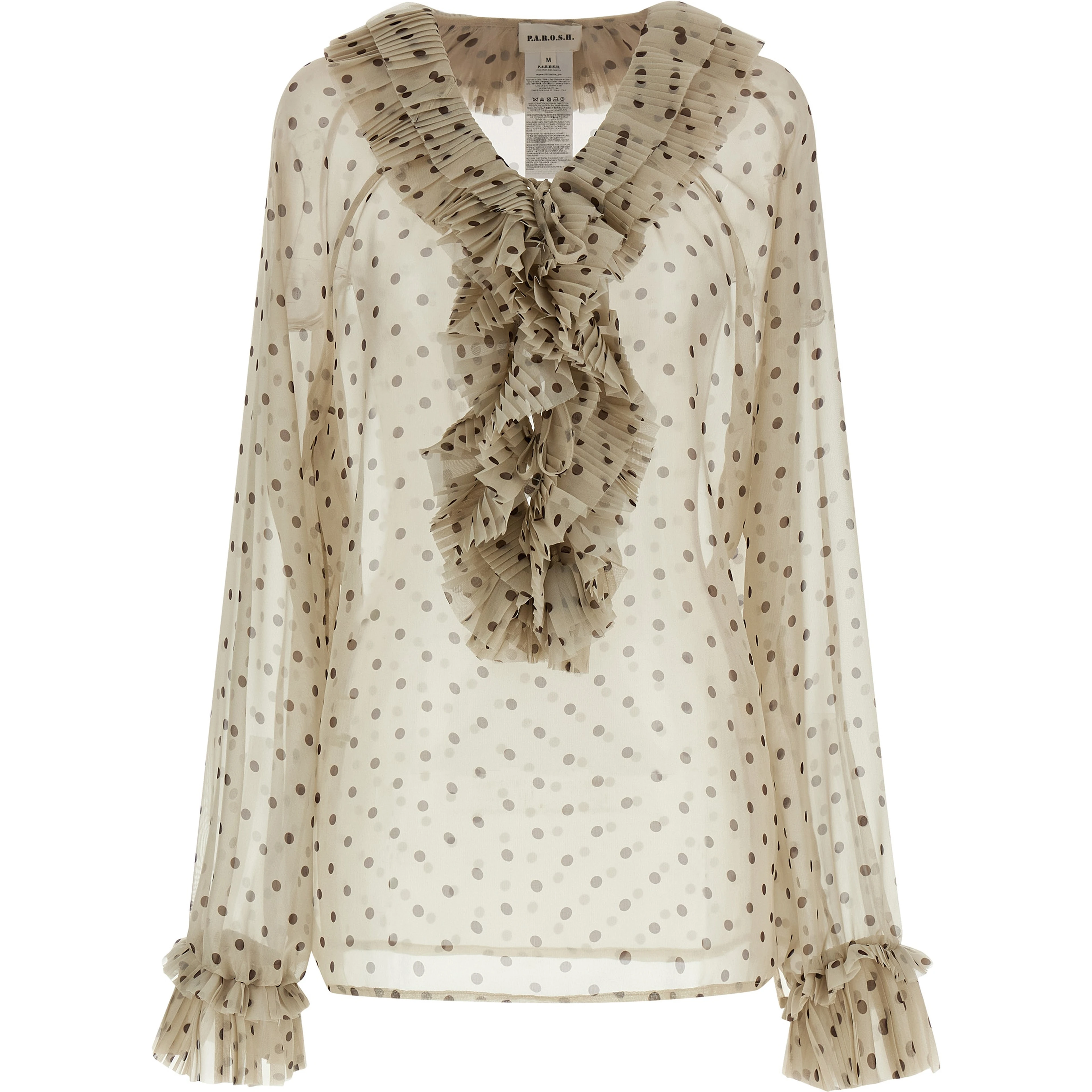 Beige Polyester Blouse