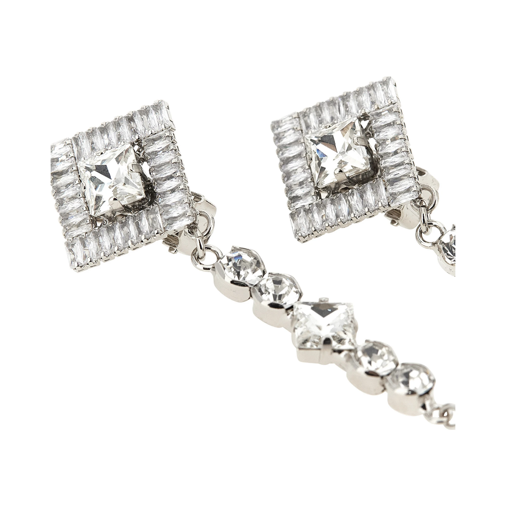 Silver Plastic Earrings