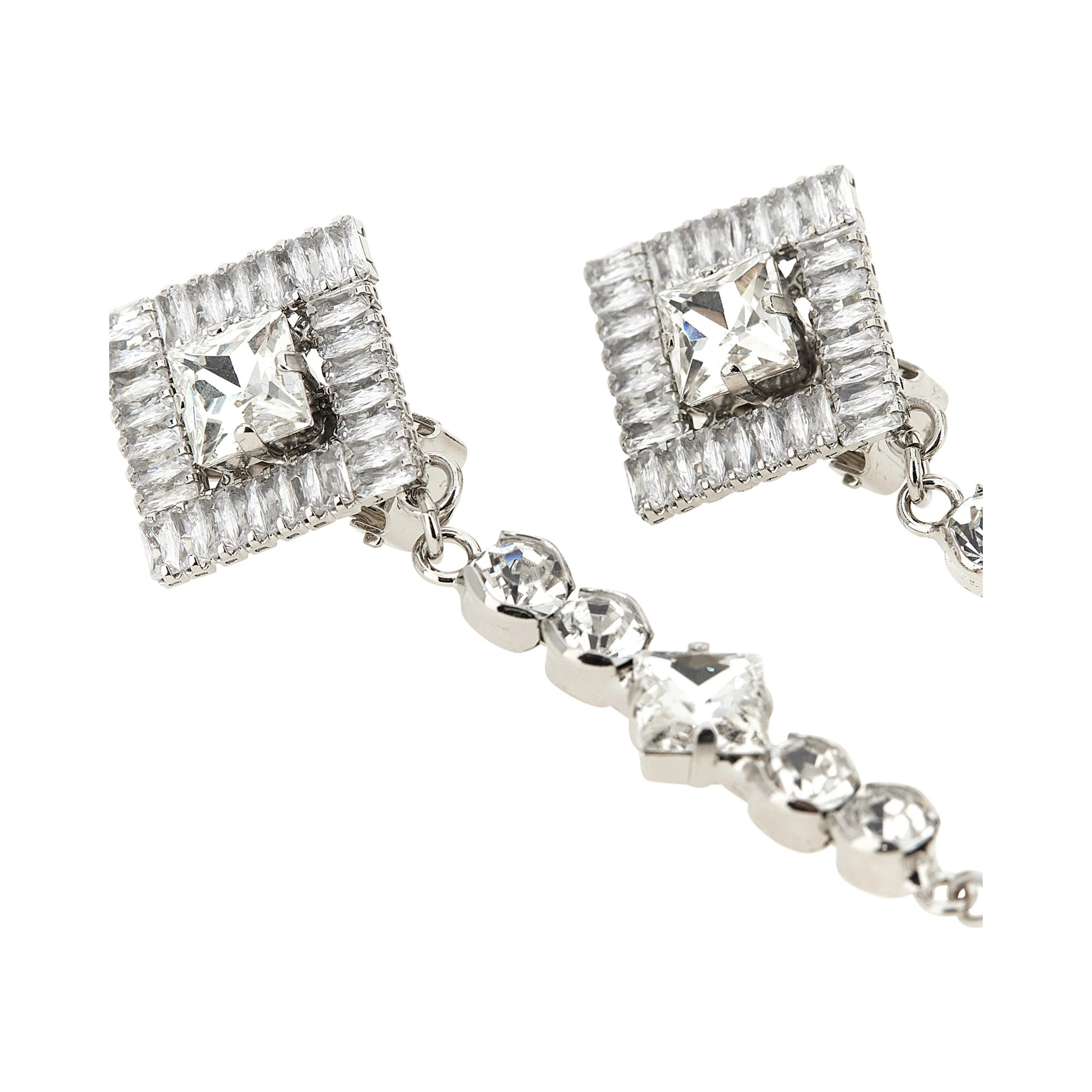 Silver Plastic Earrings