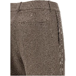 Brown Linen Pants