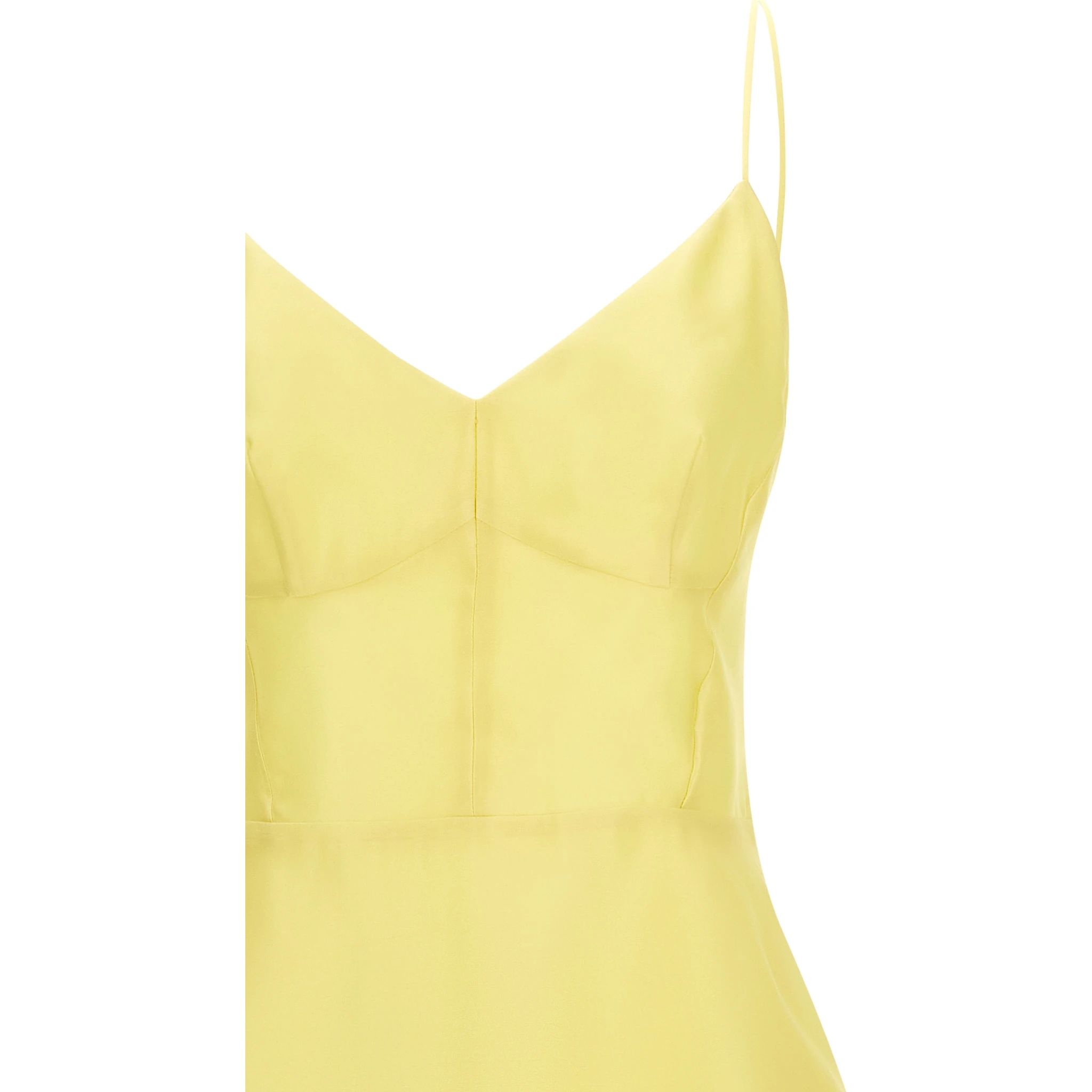 Bicolor Silk Midi Dress