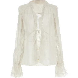 Beige Acetate Blouse
