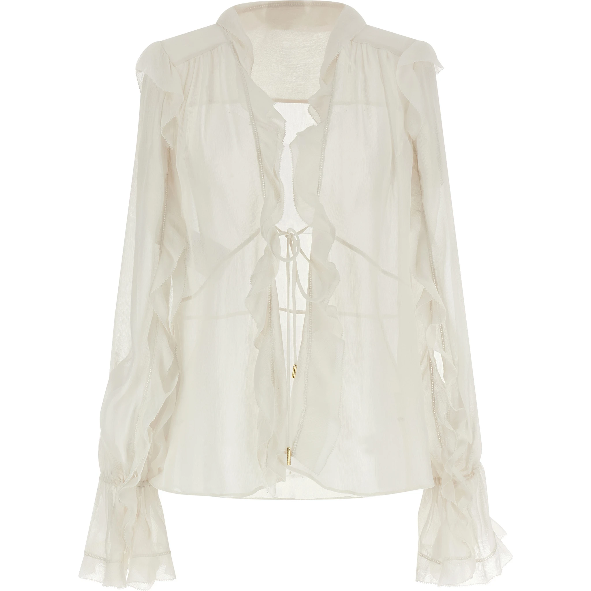 Beige Acetate Blouse