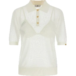 White Viscose Polo Shirt