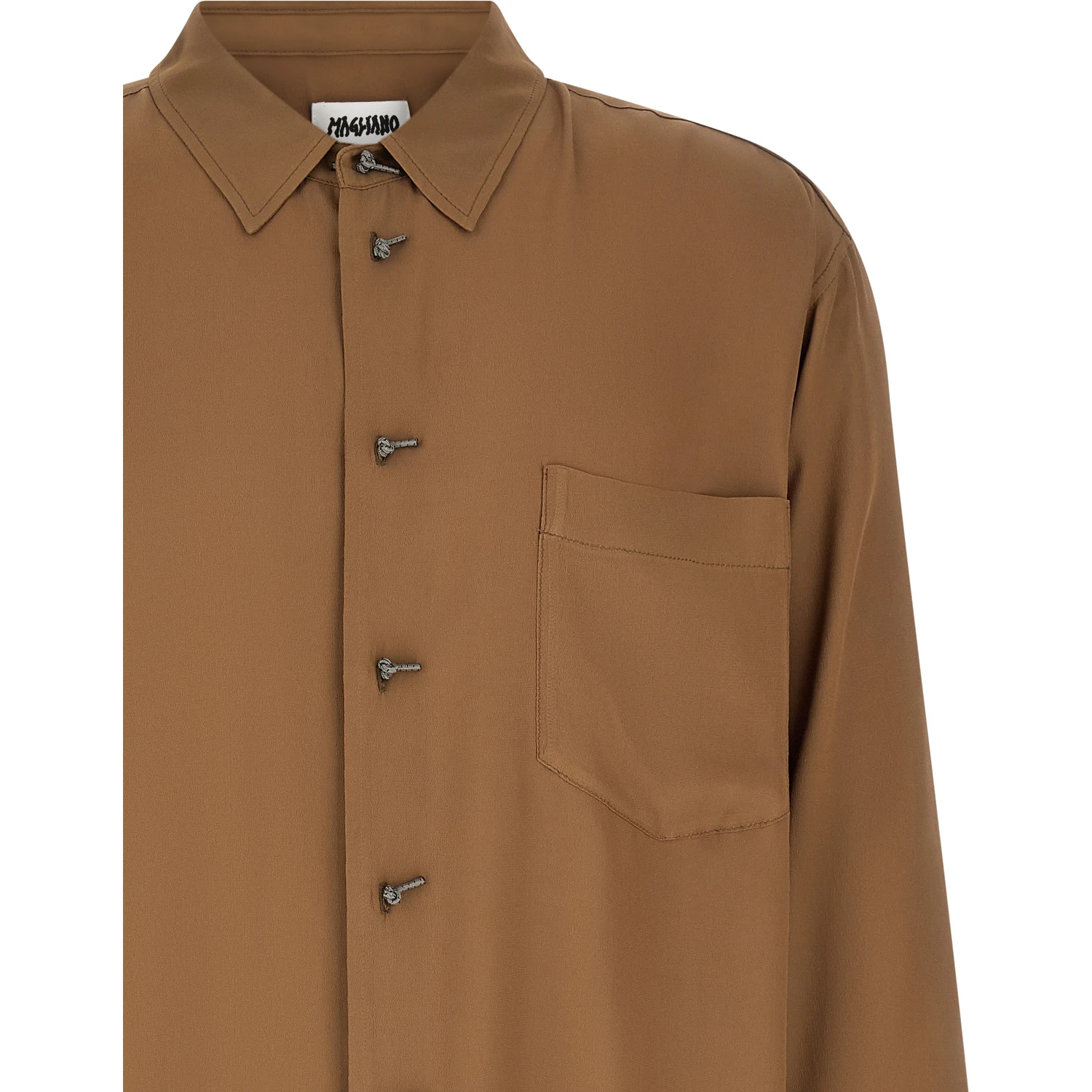 Brown Acetate Blouse