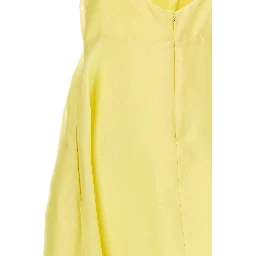 Bicolor Silk Midi Dress