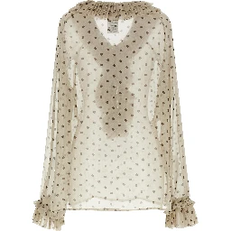 Beige Polyester Blouse