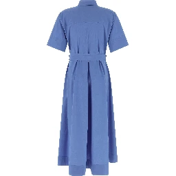 Blue Cotton Midi Dress