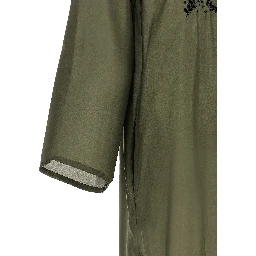 Bicolor Silk Long Dress