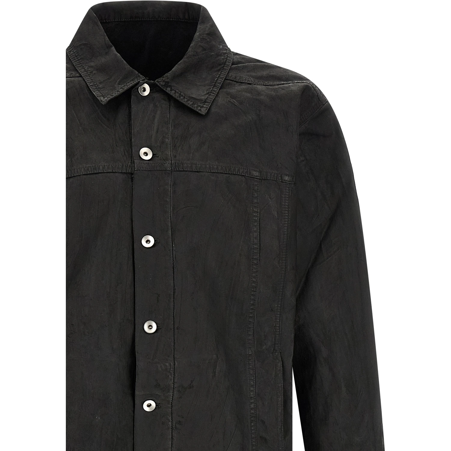 Black Cotton Denim Jacket