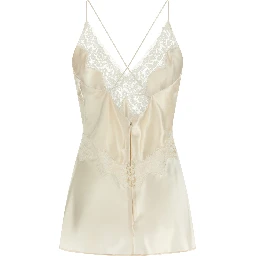 Beige Viscose Tank Tops
