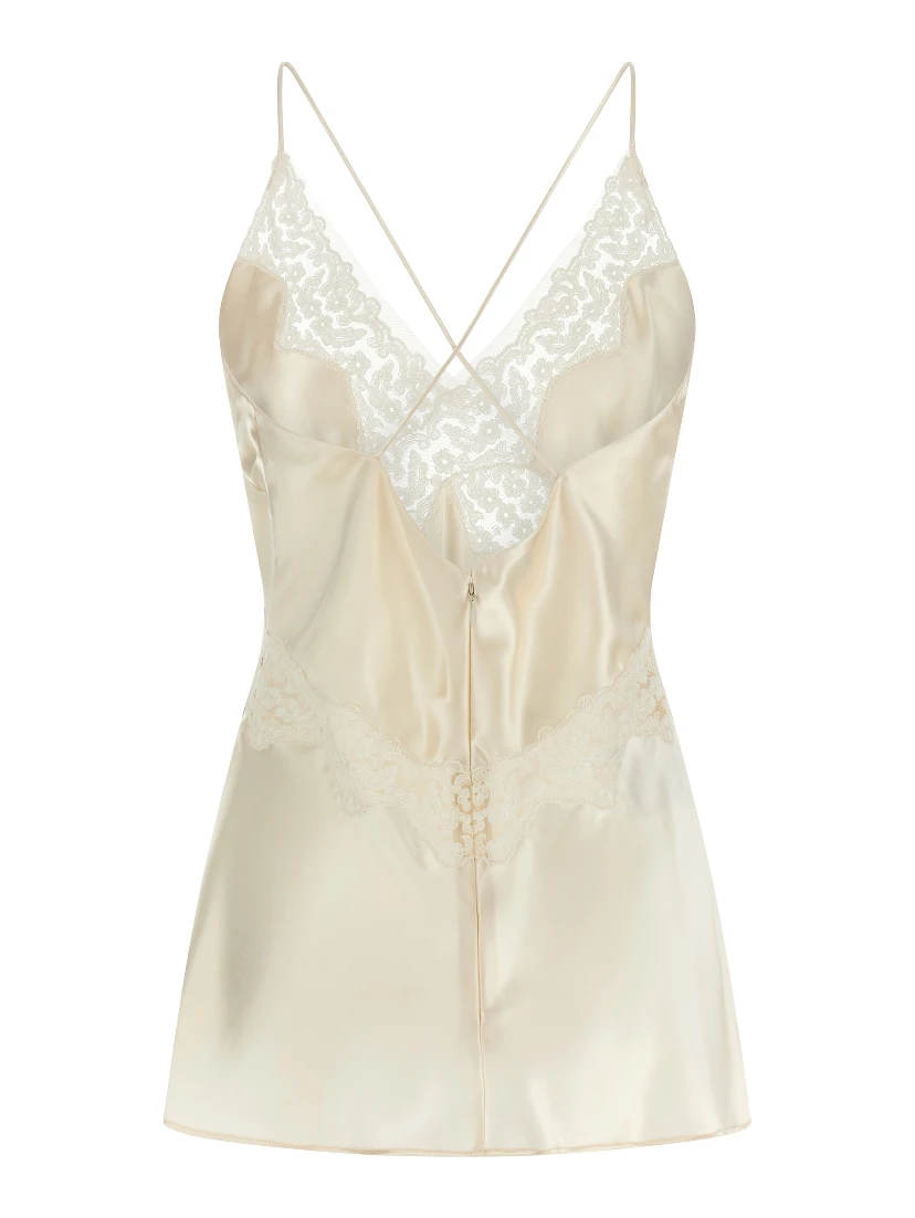 Beige Viscose Tank Tops