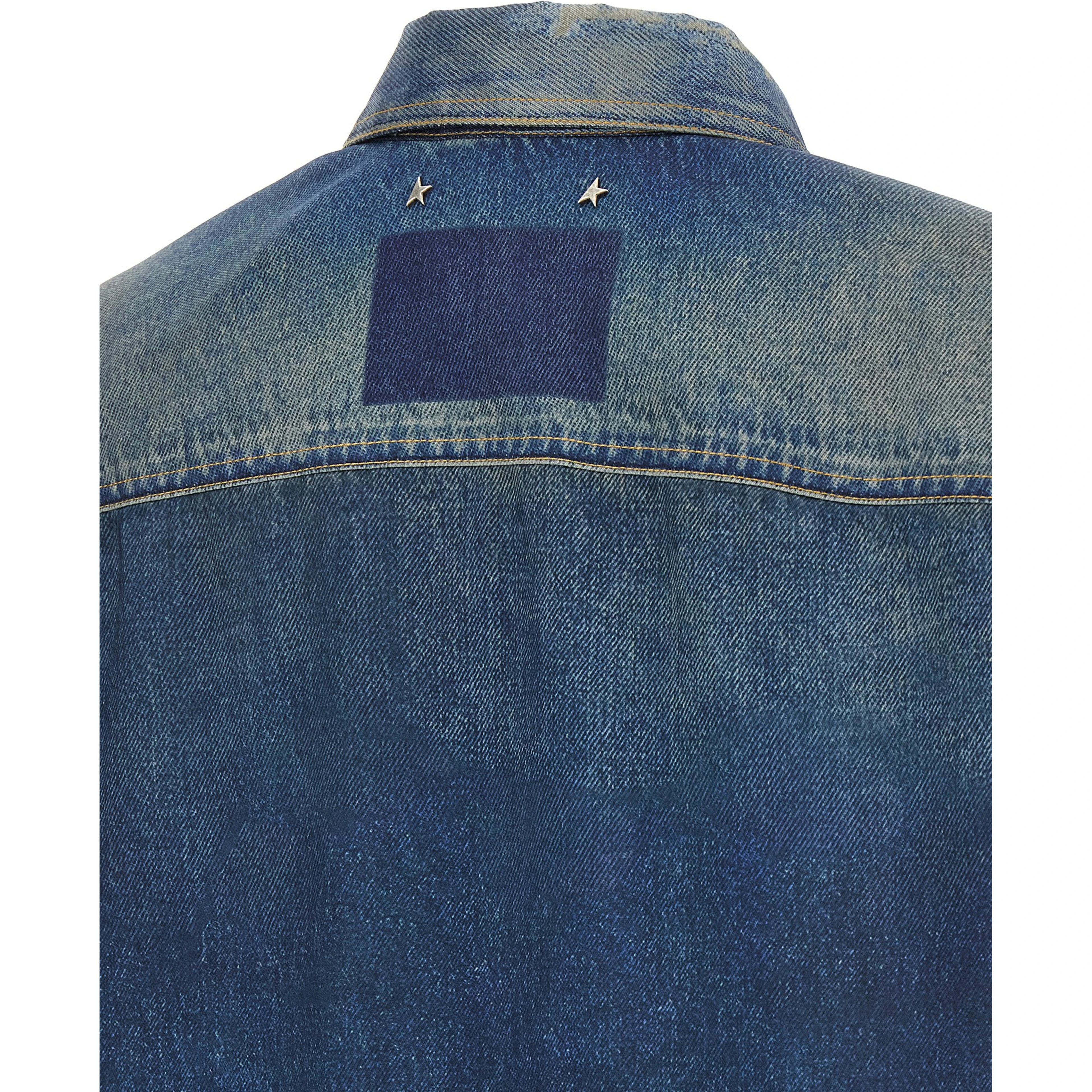 Blue Polyester Blouse