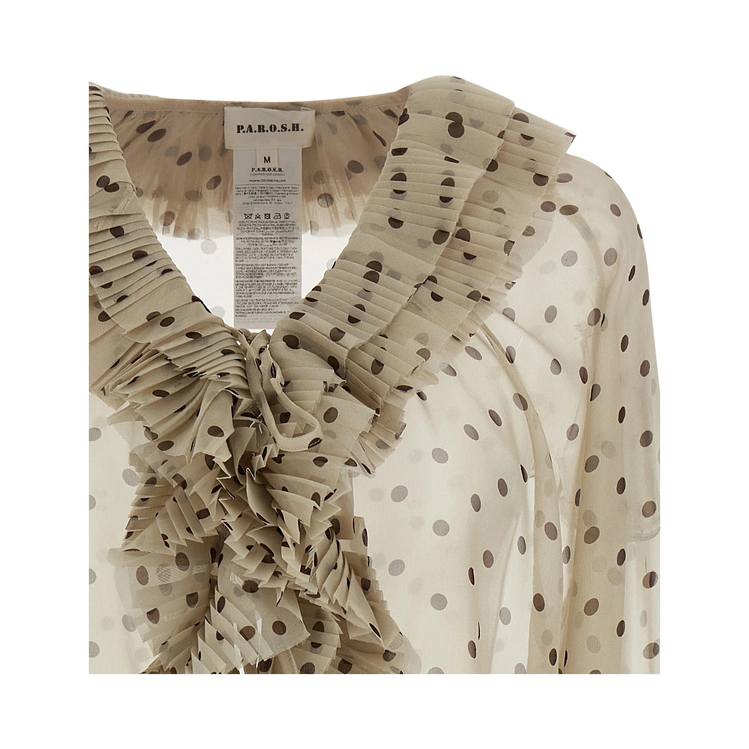 Beige Polyester Blouse