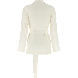 White Polyester Blazer