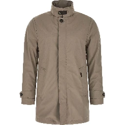 Gray Polyester Shell Jacket