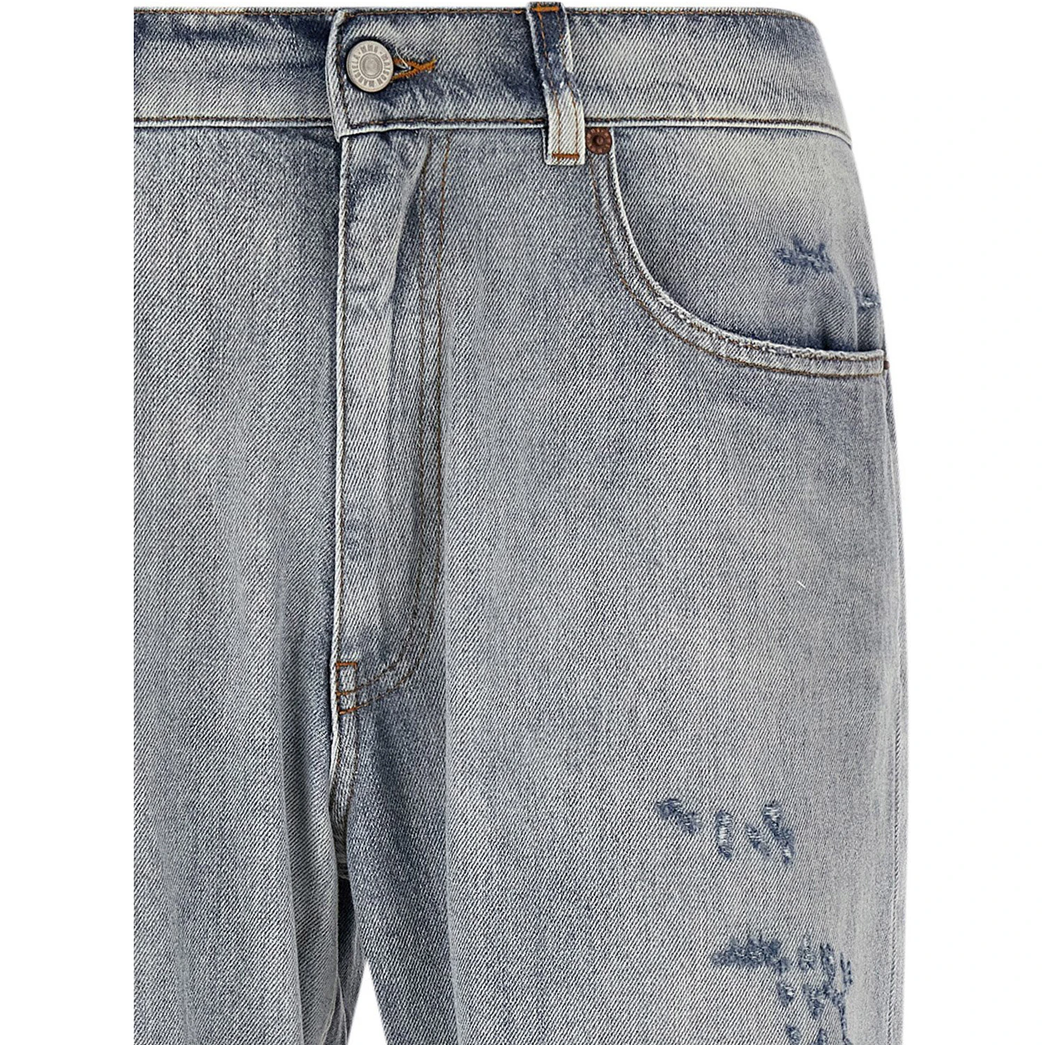 Blue Cotton Relaxed Fit Jeans