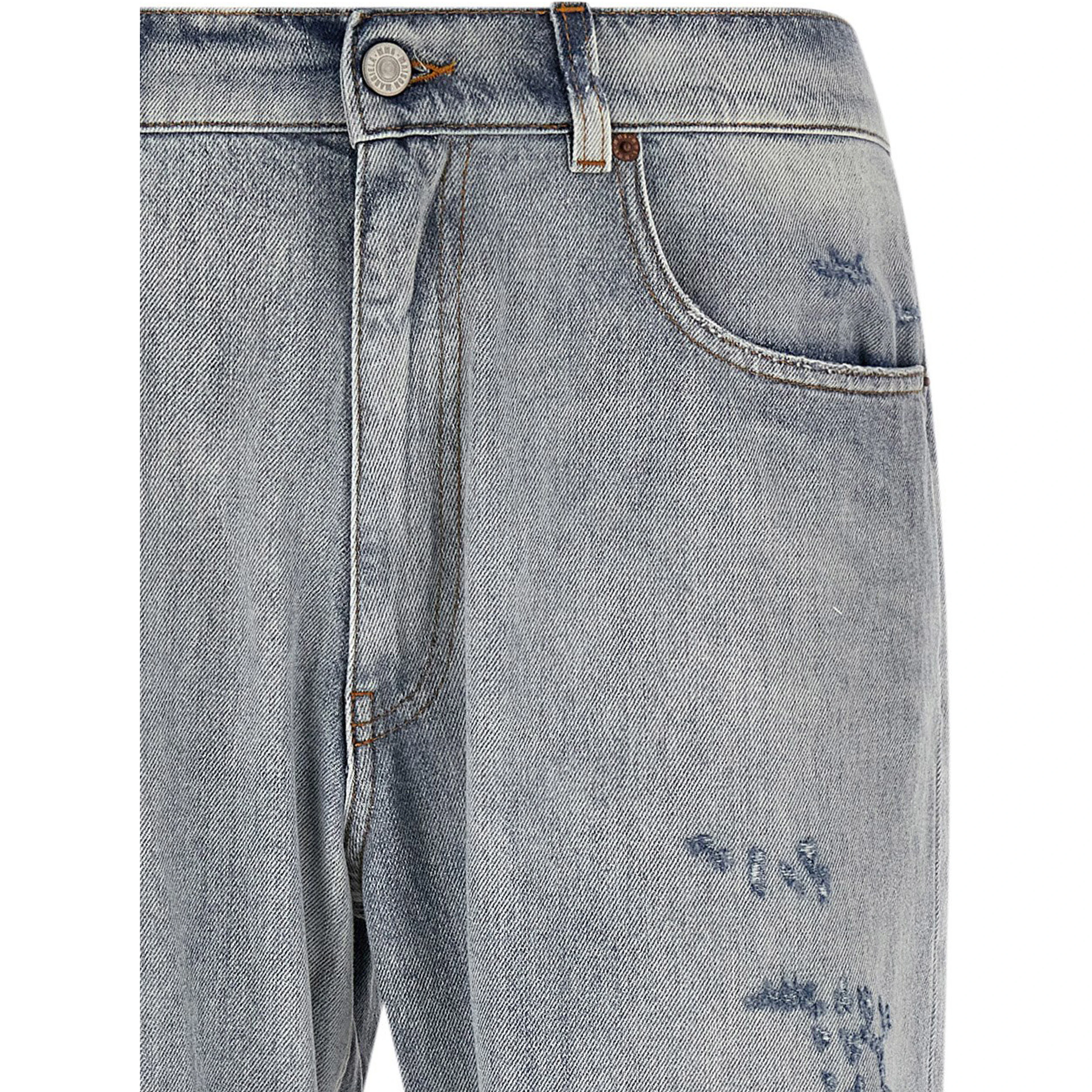 Blue Cotton Relaxed Fit Jeans