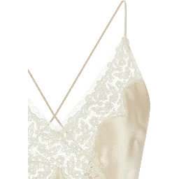 Beige Viscose Tank Tops