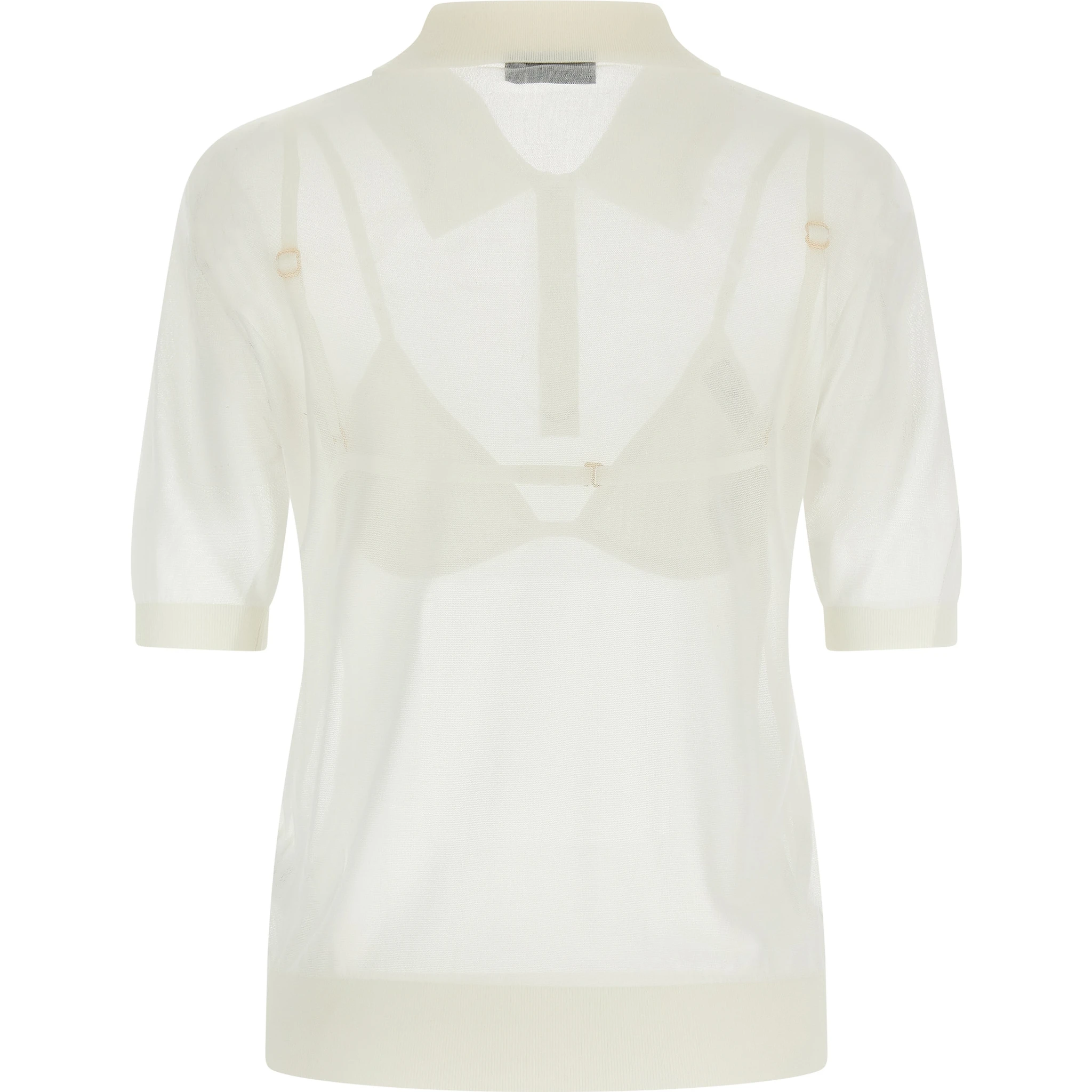 White Viscose Polo Shirt