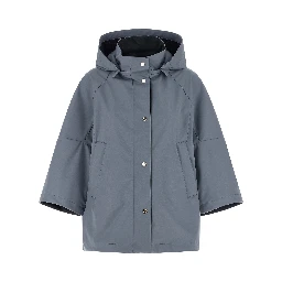 Blue Polyester Shell Jacket