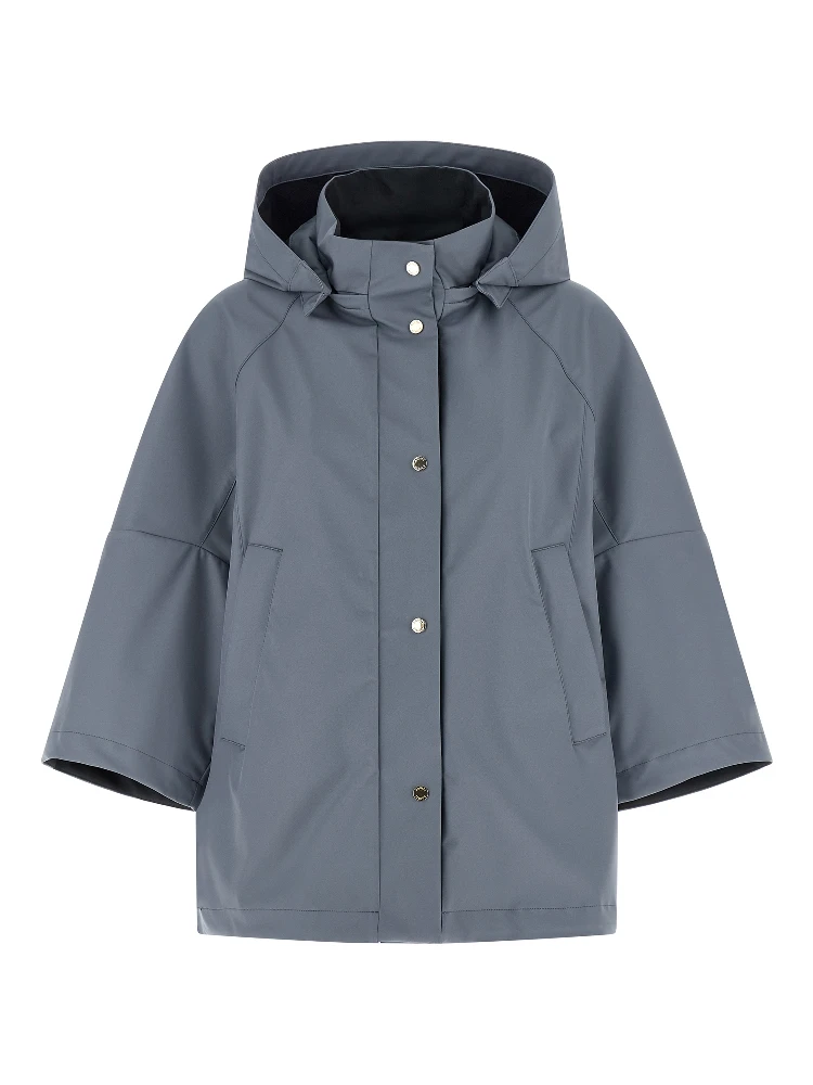 Blue Polyester Shell Jacket
