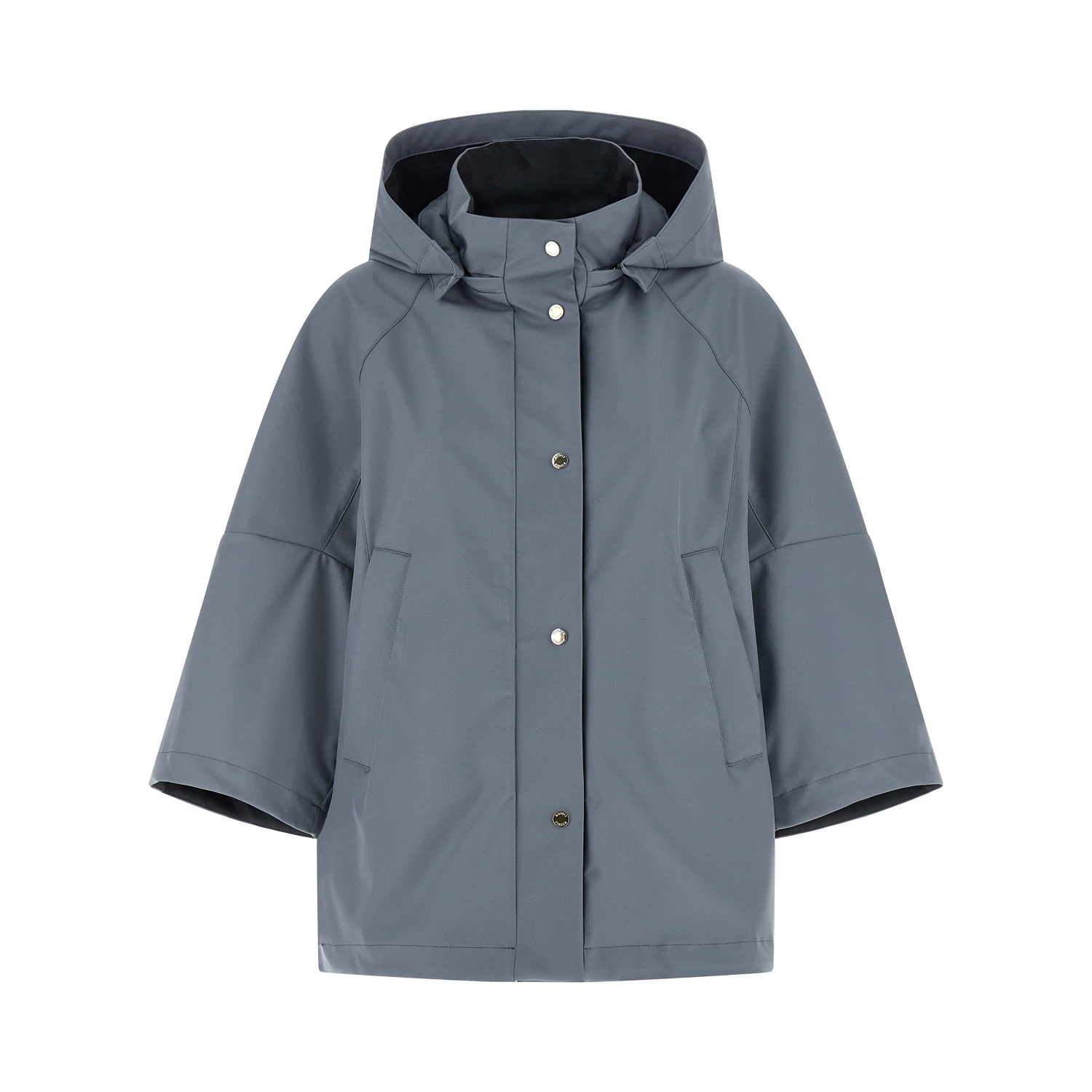 Blue Polyester Shell Jacket
